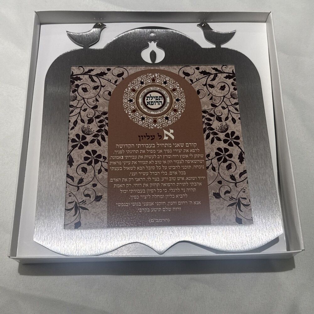 Doctors Prayer Stainless Steel Wall Hanging in Hebrew Made In Israel- DORIT NEW